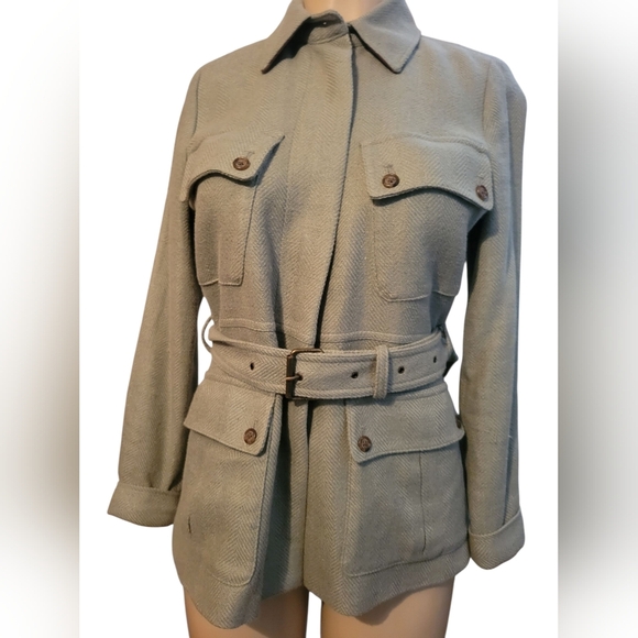 Lauren Ralph Lauren Double Breasted Peacoat Green Lable Small 6P Classic Demure - Picture 2 of 5